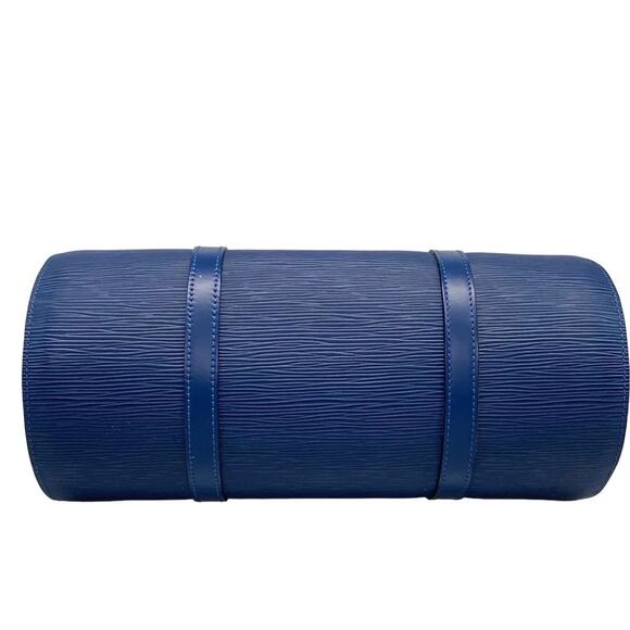 LOUIS VUITTON Soufflot Toledo Blue Epi Handbag W Pouch EUC - Picture 5 of 14